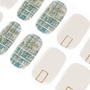 DANNI&TONI ジェルネイルシール ネイルシール 硬化タイプ 2週間 長持ち無臭 防水 SGS認定 貼るジェルネイル 貼るネイルシール ジェルネイル ヌ ード 彼女 プレゼント ツール付き (Woven Elegance, 28pcs)