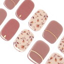 DANNI&TONI ジェルネイルシールヌ ード 花柄 大人可愛い 硬化イルシール ネイル ジェルネイル カラー ネイルシール ジェルネイルシール2週間長持ち 無臭 防水 SGS認定 ジェルネイルシール 硬化タイプ アレルギー軽減 30シール (木綿)