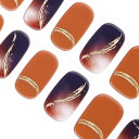 DANNI&TONI ジェルネイルシール 秋 冬 金箔 ネイルシール 硬化タイプ ネイルシール ネイル ジェルネイル カラー ネイルシール ジェルネイルシール 2週間長持ち 無臭 防水 SGS認定 ジェルネイルシール 硬化タイプ アレルギー軽減 30シール 30シール (ほむら)