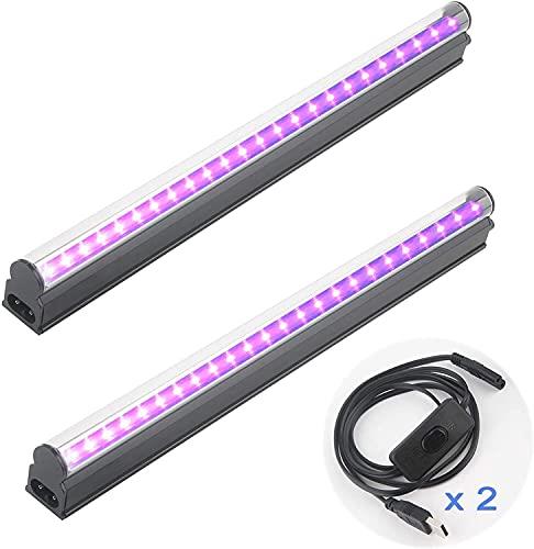 GREENIC LEDブラックライト - UV紫外線蛍光灯10W USB給電式 超薄型 385nm UVライト バーライト レジン..