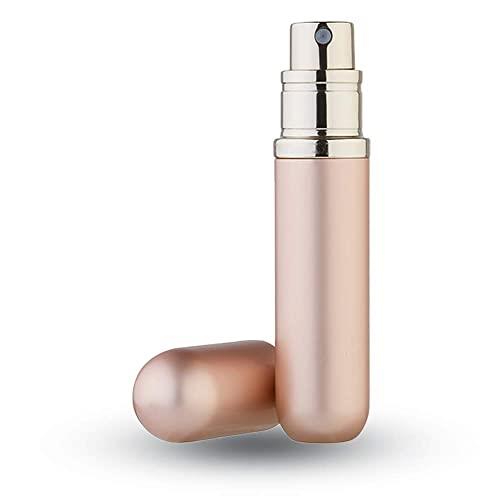 アトマイザー 香 水 アトマイザー UULANFA 詰め替え 携帯アトマイザー 香 水 いれもの 詰め替え ワンタッチ補充 プシュ式 機内持ち込み可能 男女兼用 5ml… (YT-ローズ金01)