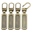 ファスナー 引き手 交換用 4個入り DY.2ten 金属製 簡単に取り付 カバン/財布/衣類/靴 ファスナー修理 交換用 DIY 手芸 手作り 裁縫