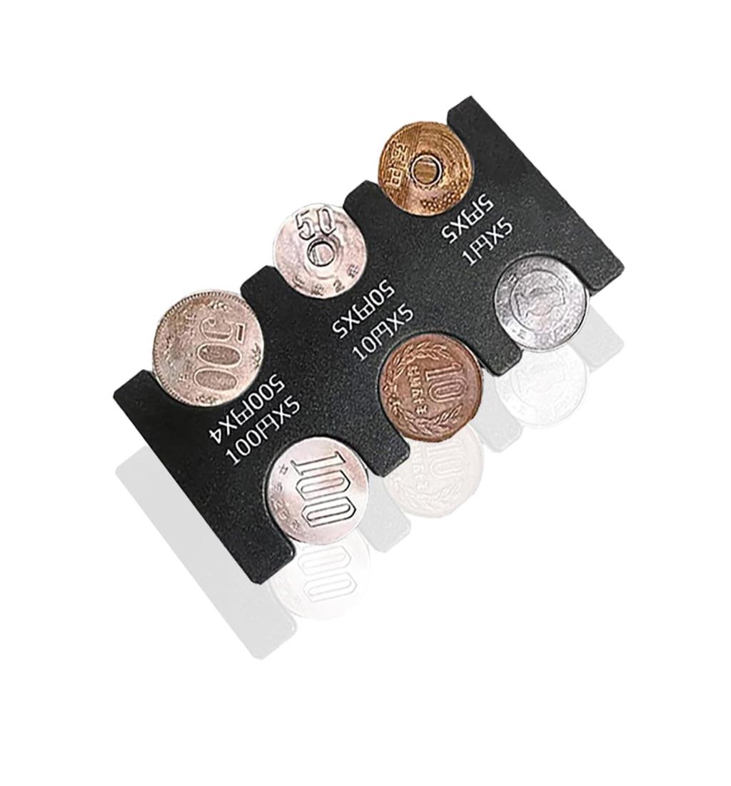 [ALLVD] 携帯用コインホルダー 小型携帯用カセット 揺れても落ちない小銭入れを片手に取り出すクイック..