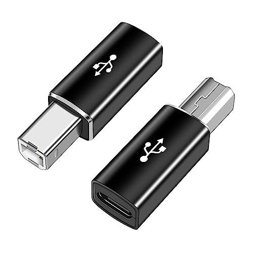 Type-CからType-B MIDI変換USB C USB B変換アダプタUSB 2.0標準転送レート480 Mbps MIDI変換アダプタ変換プラグ変換アダプタCtoB CtoMIDIブラック（2件）
