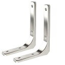 Homeme 棚受け 金具 L字型 ブラケット ステンレス製 耐荷重25-75KG 2本入 壁 棚 棚支え 金具 ネジ付 20cm