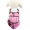 RIOSTUDIO 犬服 犬の服 春夏用 XS~2XL フルーツ柄タンクトップ キャミソールワンピース メッシュ 通気メッシュベスト 可愛い 格好いい 犬のお洋服 薄手 日焼け止め 脱毛保護 ルームウェア 部屋着 乾きやすい 夏服 お散歩 お出掛け 猫服 キャットウェア(ピンクサロペット,M