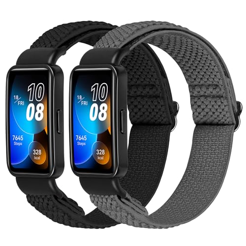 [TumpCez] 交換バンド対応Huawei Band 8/Huawei Band 8 NFCバンドナイロンベルト替えベルト, 調整可能な弾性ナイロンバンド替えベルト男性、女性、子供に適しています