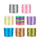 Beadthoven ナイロン糸 サテンコード 結び紐 組紐 2mm 8巻セット カラーナイロンコード 中国結び糸 丸ひも 編み込み ジュエリーコード マクラメ...