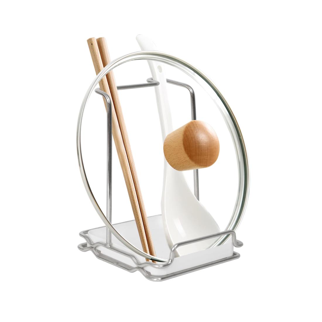 玉 & 鍋ふたスタンド お玉スタンド お玉置き キッチンツールスタンド 包丁スタンド 鍋蓋スタンド まな..