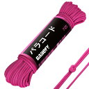 DANOFY パラコード 4mm 7芯 ガイロープ - 長さ30m 耐荷重250kg ロープ 細引き クラフト アクセサリー キャンプ テント タープ アウトドア用 固定用紐 マゼンタ