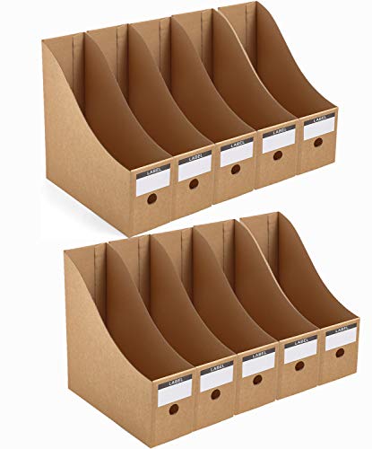 Panavage ファイルボックス A4 紙 収納ボックス 小物入れ ファイルスタンド 書類ケース 机上収納ボックス ファイルボックス 文具収納 事務用品 組み立て式 10個組