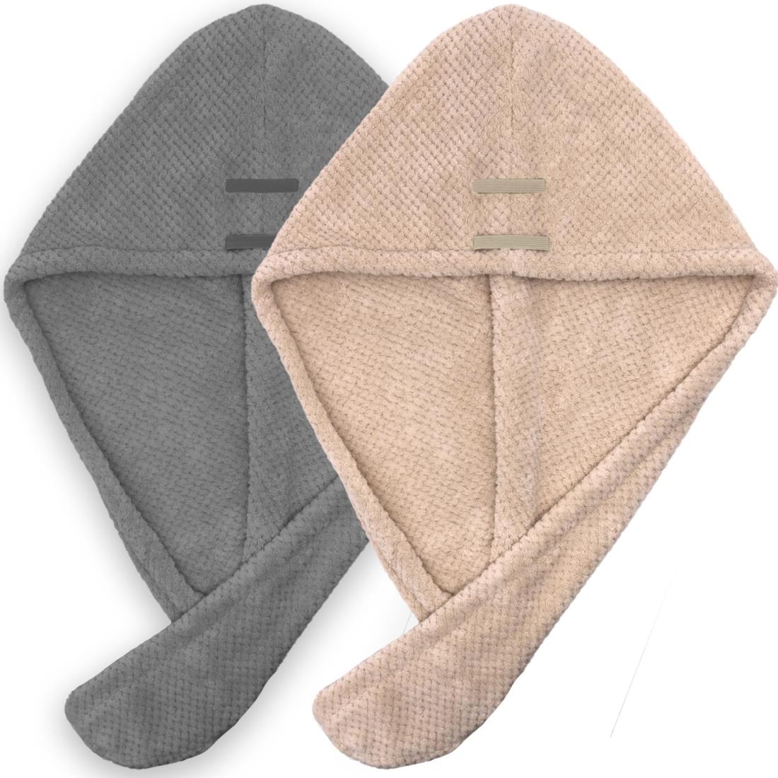 ヘアドライタオル 【調整可能・異なる頭囲に適応】 髪の毛 タオル 速乾 ヘアタオル タオルキャップ ヘ..