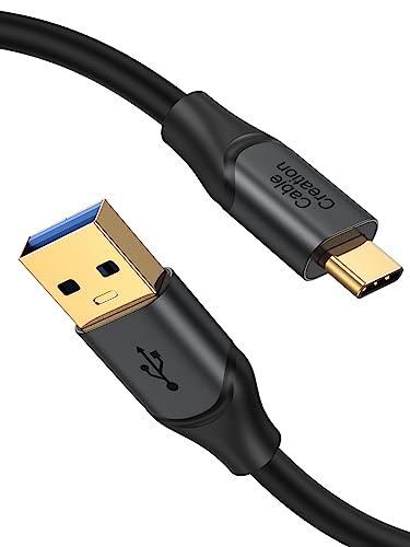 USB A to Type C ケーブル,CableCreation USB ケーブル 0.3M USB 3.1 USB 3.2 Gen2 10Gbps データ ケーブル USB A 急速充電ケーブル MacBook Pro,ipad pro,Chromebook Pixel,Galaxy S22に適用 グレー