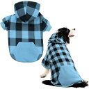 BINGPET 犬 服 冬 ペット服 おしゃれ チェック柄 犬の服 犬 犬用パーカー フーディー ペット 防寒 犬洋服 シャツ 秋 春 衣装 ベスト 犬 サークル スポーツ服 柔らかさ 家着 袖あり お散歩 ポリエステル 犬用服 ドッグウェア タンクトップ 小型犬 中型犬 大型犬 XXLサイズ ブ