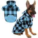 BINGPET 犬 服 冬 ペット服 おしゃれ チェック柄 犬の服 犬 犬用パーカー フーディー ペット 防寒 犬洋服 シャツ 秋 春 衣装 ベスト 犬 サークル スポーツ服 柔らかさ 家着 袖あり お散歩 ポリエステル 犬用服 ドッグウェア タンクトップ 小型犬 中型犬 大型犬 SMサイズ ブル