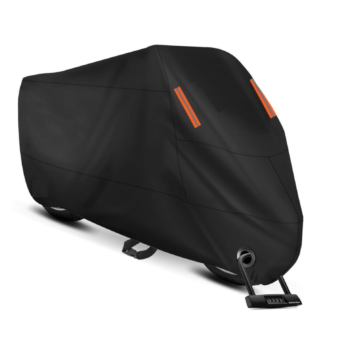 バイクカバー 防水 大型【 420D 厚手 耐水圧10,000mm 】 バイク車体カバー 破れにくい 耐熱 溶けない UVカット 250cc用 中型/大型バイク対応 200*100*90 色褪せない 防水/撥水 水を弾く 蒸れない オートバイカバー スクーターカバー バイク用 収納袋付き