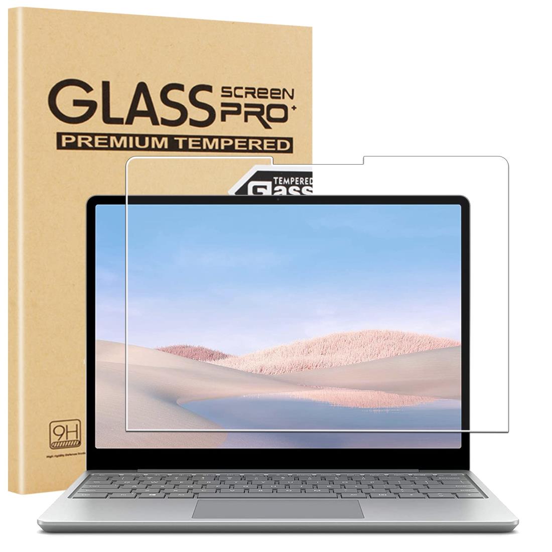 Surface Laptop Go 2/Surface Laptop Go 用のガラス フィルム 12.4インチ フィルム 硬度9H 【日本旭硝子素材採用】液晶保護 フィルム 貼り付け簡単/指紋防止/指紋防止/飛散防止/高透過 Surface Laptop Go 2