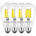 Zohadtak 10W エジソン電球 LEDフィラメント電球 E26口金ST64 100W形相当 1200lm 4000K昼白色 クリアタイプ シャンデリア用...