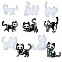 5WYOUKE 【ドクロ猫】シリコンモールド ネコ レジン モールド 穴あけ 5種類 可愛い ねこ レジン型 手作り パーツ アクセサリー UVレジン シリコン型 クラフト レジン液 キーホルダー ペンダント ネックレス イヤリング