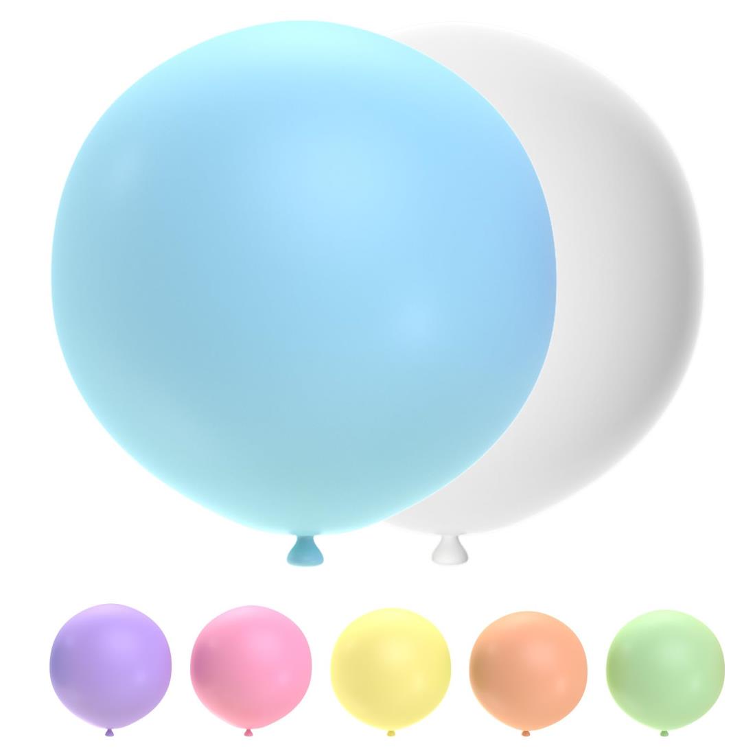 巨大なバルーン 36インチ円形風船 7個大きくて厚いラッテクスバルーン 結婚式と誕生日のデコレーション パーティーの装飾パステル風船大型のマカロン風船