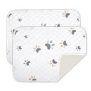 Sunframe 洗える ペットシーツ 防水 犬 猫用 ペット トイレマット 吸水 滑り止め おしっこマット 洗濯機で丸洗い 厚型 かわいい 60*90CM ホワイト 2枚セット