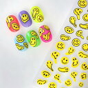 スマイリー ネイル アート ステッカー 新しいツイスト スマイリー ネイル アート ステッカー 落書き 楽しい 抽象的な スマイリー 自己粘着 ネイル アート ステッカー デカール 女性、女の子、子供、ギフト用 (3枚)(4)