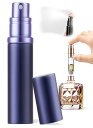 SINNMAO アトマイザー 香 水【5ml・底部充填・携帯用】ワンタッチ補充 漏れない ミニ ポータブル コンパクトデザイン 小分けボトル 旅行 デート 仕事 男女兼用 (紫-P5)(4)