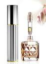 SINNMAO アトマイザー 香 水【5ml・底部充填・携帯用】ワンタッチ補充 漏れない ミニ ポータブル コンパクトデザイン 小分けボトル 旅行 デート 仕事 男女兼用 (TW-シルバー)