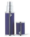 SINNMAO アトマイザー 香 水【5ml・底部充填・高級レザーケース・携帯用】ミニ ポータブル クイック 香 水噴霧器 ワンタッチ補充 漏れない コンパクトデザイン 小分けボトル 旅行 デート 仕事 男女兼用 ((银)ブルー)(4)