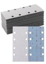 HWXINIE サンディングペーパー 93X185mm マジック式 #60番 30枚入 電動サンダー用ペーパー オービタル サンダー ペーパー 角サンドペーパー 吸塵8穴付 白 四角 塗装仕上げのサンディング 金属磨き 木工DIY作業に 詰まり防止紙やすり