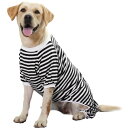 KUVEELA PET 大型犬 中型犬 犬服 犬 犬の服 ドッグウェア Tシャツ パーカー 長袖 夏 春 秋 お出掛け お散歩 汚れ予防 抜け毛予防 通気性 可愛い (ブラックボーダー LL)