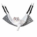 YFFSFDC 猫 ハンモック キャット 椅子 ケージ用 大きい 両面使用 耐荷重10KG 大きい60cm x 50cm ペット 日向ぼっこ 遊び場 通気性 金...