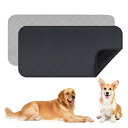 ペットシーツ 洗えるおしっこマット 2枚セット小型犬 猫 モルモット うさぎ 小動物用ペットマット 吸水性 速乾性 床に染みず 滑り止め 匂いせず お漏らし はみ出し対策 ペット用トイレシート (Lサイズ(2枚セット))
