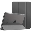 iPad 9 ケース 2021 MoKo iPad 10.2 ケース 第9/8/7世代(2021/2020/2019) 半透明 オートスリープ機能 薄型 スタンド 三つ折り 高級PUレザー 裏地マイクロファイバー 傷防止 スマートケース DeepGray