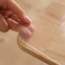 Yiwbj テーブルクロス 透明 50x100cm 厚さ1.5mm PVC製 テーブルマット 長方形 デスクマット 無臭 ビニール 矩形 テーブルカバー 防水 汚れ防止 撥水加工 (透明 1.5mm, 50*100cm)