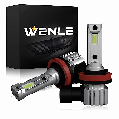 WENLE(ウエンレ) H8/H9/H11/H16共用 LED フォグランプ レモンイエロー DC12V車用 明るい 30W 一体型 無極性 ファンレス 左右分2本入り