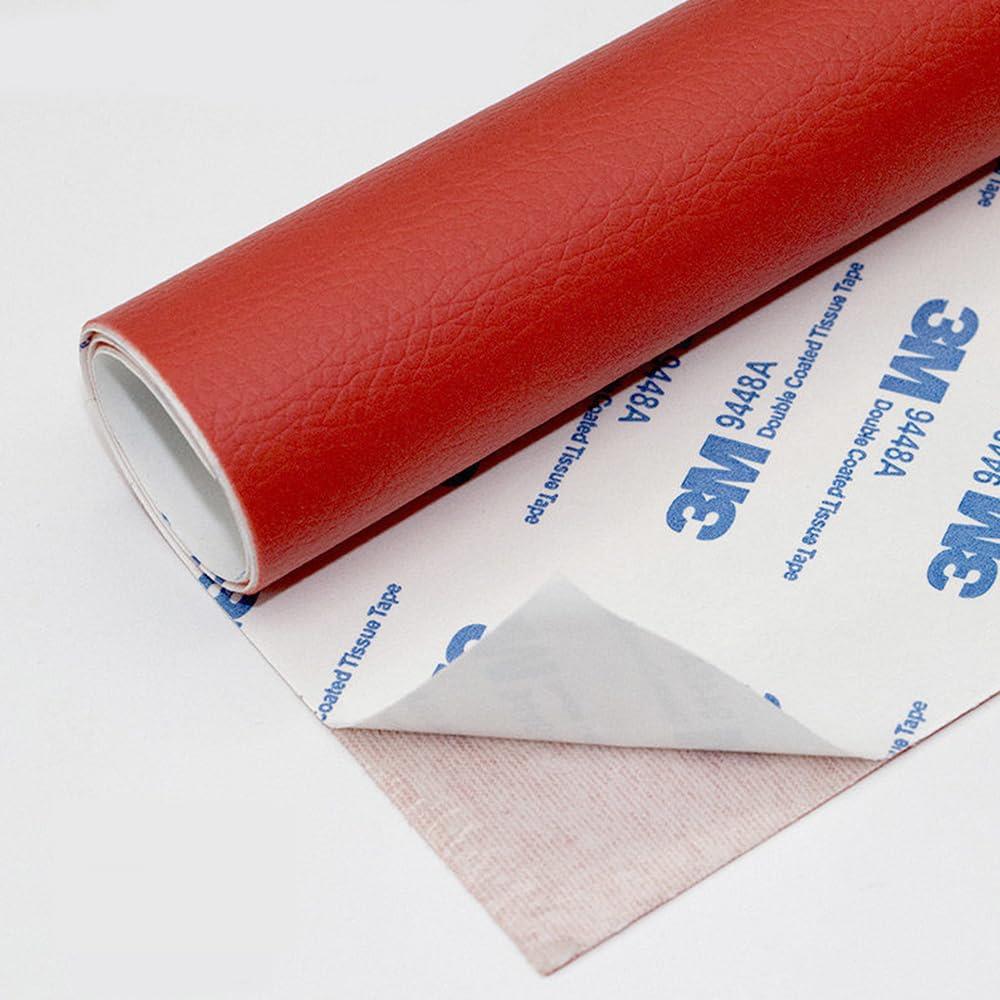 補修シート 2枚セット 20×30cm 貼るレザー 合皮 生地 ソファー補修シール 耐久 防水 バイクシート補修 (赤です)