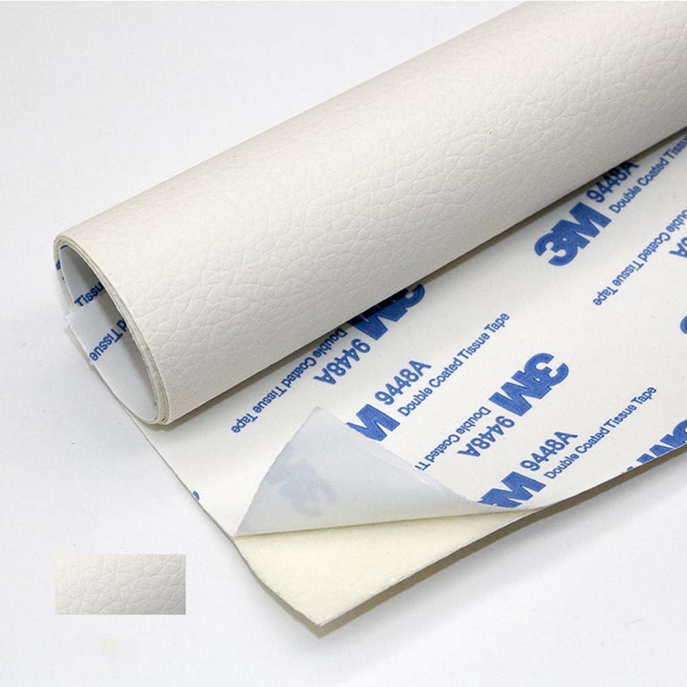 補修シート 2枚セット 20×30cm 貼るレザー 合皮 生地 ソファー補修シール 耐久 防水 バイクシート補修 (白です)