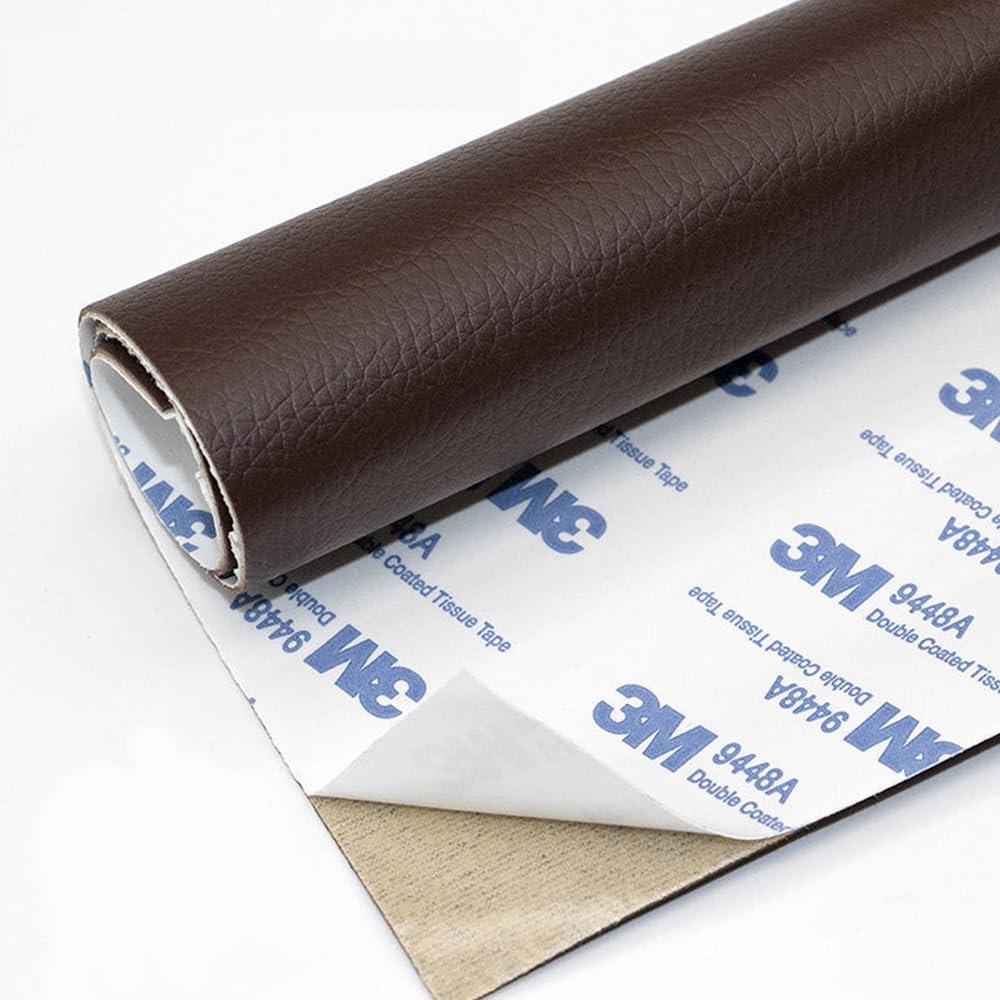 補修シート 2枚セット 20×30cm 貼るレザー 合皮 生地 ソファー補修シール 耐久 防水 バイクシート補修 (ブラウンです)