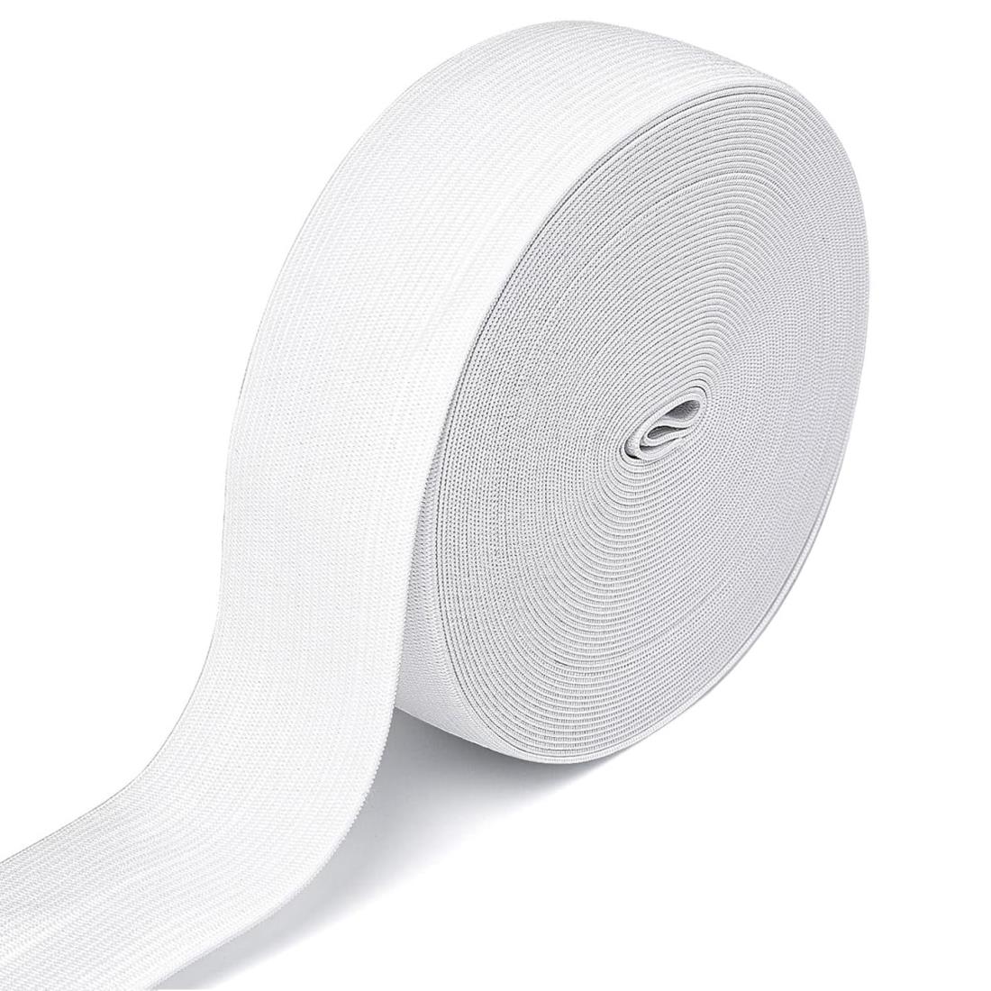 織ゴム ゴム紐 平ゴム 40mm巾 白 10m巻 厚め 厚さ1.1mm ウェストゴム ゴムバンド ゴムひも 織りゴム パ..