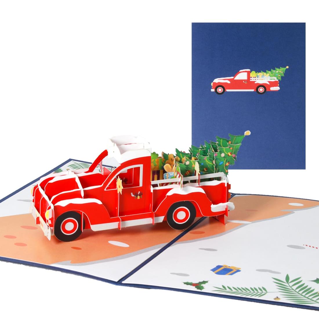 クリスマスカード 3D 立体 立つ Yoayao クリスマス メッセージカード 立つことできる 展開できる ポップアップカード おしゃれ お祝いカード 封筒付き...