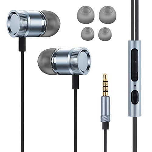 イヤホン 有線イヤホン 3.5mm 2022新登場 HIFI 音量調整 重低音 マイク付き 通話対応 リモコン付き ノイズキャンセリング 軽量 Android/PC 多機種対応