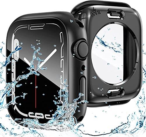 y2023ŁzAMAPC for Apple Watch P[X 360xSʖh oh jEX|[cp KXtB ̌^ apple watch p Jo[ 360t{fBh AbvEHb` P[X Apple Watch Series 9/8/7 45mmΉ ubN