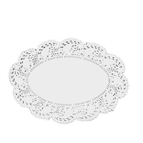 【Charming Decoration】天ぷら敷紙 レースペーパー 楕円形 無蛍光食品紙 敷き紙 使い捨て 150枚 23cm ..