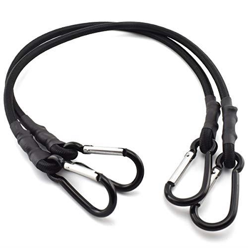 CM Hardware 45cm x 8mm ストレッチコードとカラビナフック バンジーコード ゴムひも 荷物固定 弾性ロ..