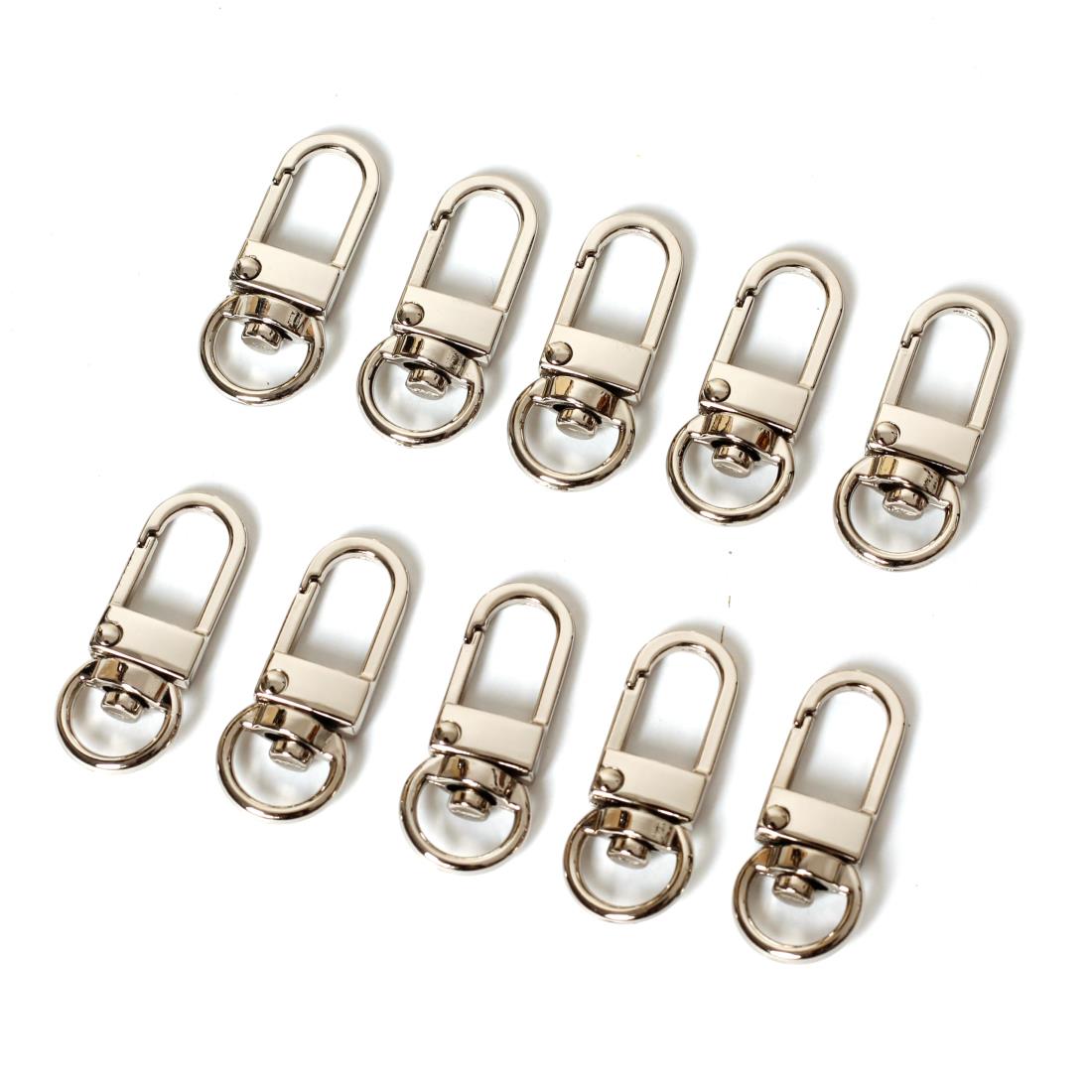 キーホルダー 10個入り レバー ストラップ 回転カン フック ナスカン 回転式 金具 ハンドメイド 手芸DIY材料 アクセサリーパーツ 1