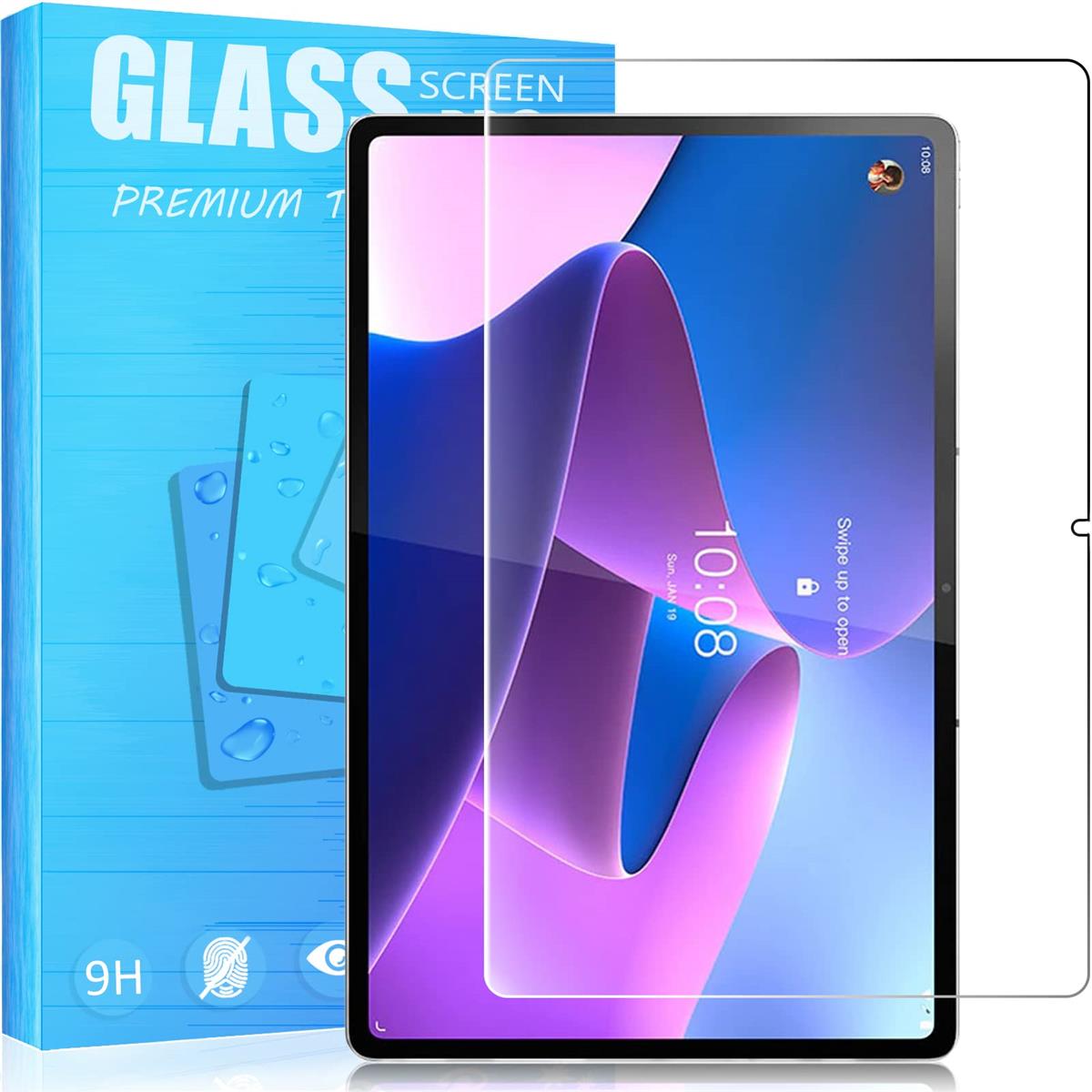 FOR NEC LAVIE Tab T12 T1295/DAS PC-T1295DAS 用のガラスフィルム 強化ガラスフィルム 耐指紋 撥油性 表面硬度9H ラウンド加工処理 飛散防止処理 光沢表面仕様 画面保護 指紋防止 保護シート FOR Lenovo Tab P12 Pro ZA9D0030JP 用のタブレット 専用 液晶保護フィルム PCduo