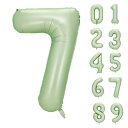 Lausatek バルーン アルミ風船 数字7 ナンバー 40インチ 大きい 誕生日 ハッピーバースデー 飾り付け ウェディング 記念日 パーティー 緑 約90cm オリーブグリーン