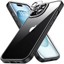 iphone15 用 ケース ブラック 耐衝撃 カメラレンズ保護付き アイフォン15 用 ケース 米軍MIL規格 耐久性 黄ばみ防止 アイホン15 用 ケース ワイヤ レス充電対応 対応 SGS認証 スマホケース カバー 6.1インチ XIWXI