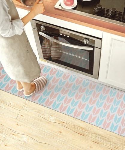 RECYCO キッチンマット 拭ける 洗濯いらず 低反発 クッション 踏み心地いい ポリ塩化ビニール ずれない 台所 マット はっ水 防汚 240cm